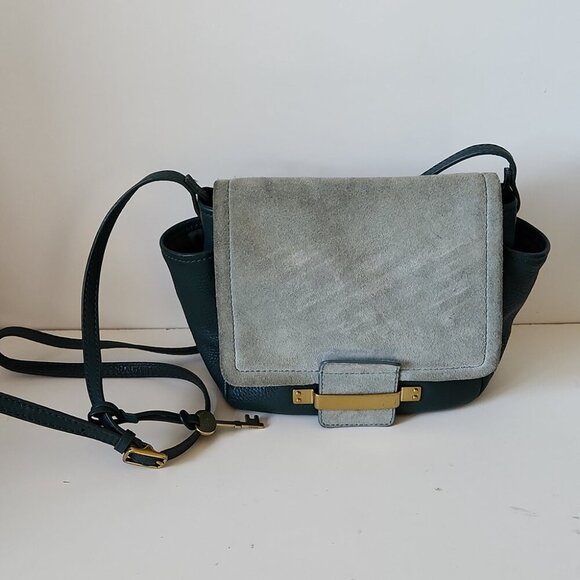 FOSSIL | Alpine Green Ava Crossbody Bag Leather Suede - Picture 4 of 10